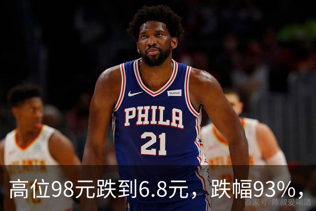 高位98元跌到6.8元，跌幅93%，十轮反弹都挡不住持续下杀的趋势